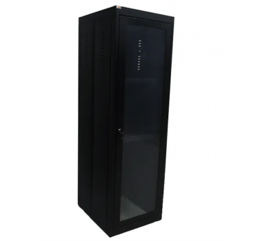 Rack De Piso 24UX57 CM Com Porta Preto - BBK