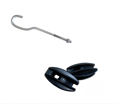 Kit Isolador Castanha Com Gancho E Porca Com 12 Peças - CONFISEG