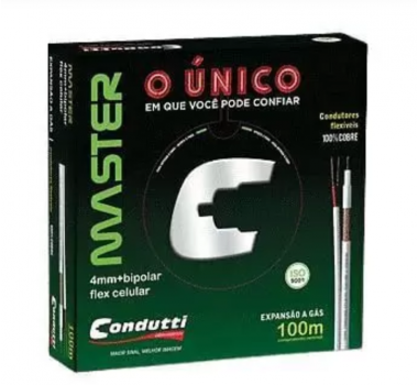 Cabo Coaxial 4MM Flexivel Bipolar (Master) 100MTS - CONDUTTI