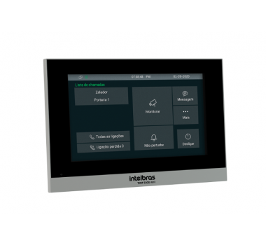 Terminal Interno Video Porteiro IP TVIP3000 WIFI Branco Com POE - 4500017 - INTELBRAS