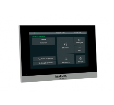 Terminal Interno Video Porteiro IP TVIP3000 WIFI Branco Com POE - INTELBRAS