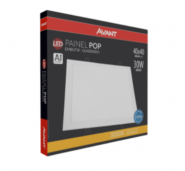 Painel Led Pop Sobr Qua 30 BR6500K 24W BIV - AVANT