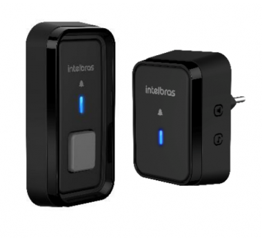 Campainha Sem Fio Com Bateria CIB 101 Preta - 4522000 - INTELBRAS