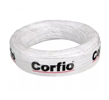 Cabo Paralelo 300V 2X2,5 MM Branco 100 Metros - CORFIO