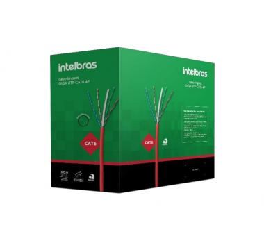 Cabo Impact Giga UTP CAT6 4P 305M Vermelho - IG6CVM - 4830007 - INTELBRAS