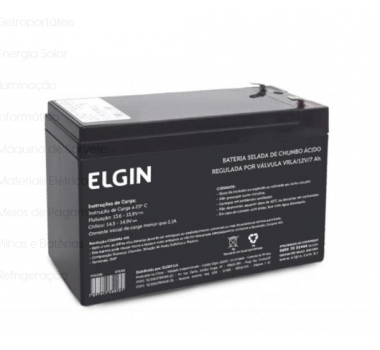 Bateria Selada 12V 7A Seg Para Alarme - ELGIN