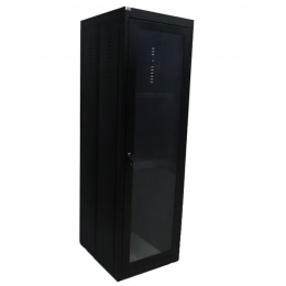 Rack De Piso 16UX57 CM Com Porta Preto - BBK