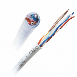 Cabo Lan Para CFTV 4 Pares 305 Metros  CAT6 Branco 8X60 UTP BR C  - DNI