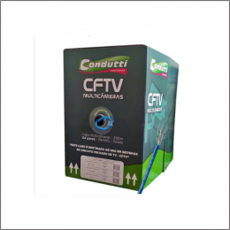 Cabo Para CFTV 4 Pares Multicam Branco 300 Metros - CONDUTTI