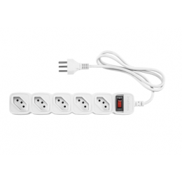 Protetor Eletronico Com 5 Tomadas EPE 205+ Branca - 4824202 - INTELBRAS