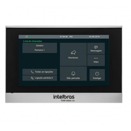 Terminal Interno Video Porteiro Ip Tvip 3000 Universal Preto - 4500010 - INTELBRAS