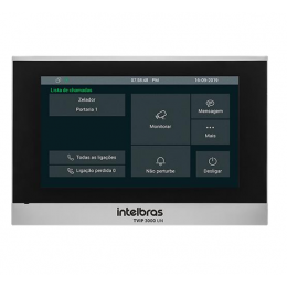 Terminal Interno Video Porteiro Ip Tvip 3000 Universal Preto - INTELBRAS
