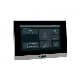 Terminal Interno Video Porteiro IP TVIP3000 WIFI Branco Com POE - 4500017 - INTELBRAS