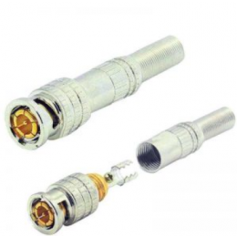 Conector BNC Mola Com Parafuso Dourado Com 5 Peças ST-MCD – IMP