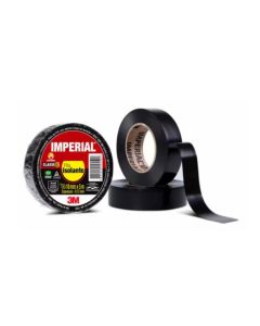Fita Isolante Preta 18 MM X 20 Metros Imperial Slim - 3M