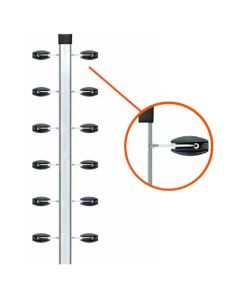 Kit Haste Industrial Castanha 28X28 1,00 Metro Com 12 Isolador/Gancho 6117 - Confiseg