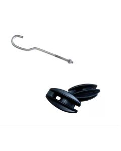 Kit Isolador Castanha, Gancho e Porca Com 12 Peças - Confiseg