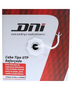 Cabo Lan Para Cftv 4 Pares 305 Metros Cat6 Branco 8X60 Utp Br C - Dni