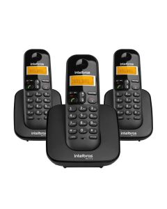 Combo Telefone sem Fio + Dois Ramais Adicionais TS 3113 Preto - 4123103 - Intelbras