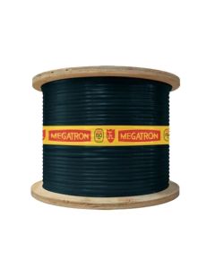 Bobina Cabo Cabo U/Utp Cat5E Capa Simples 100% Cobre Preto 500 Metros 2315 - Megatron