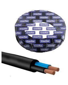 Cabo PP 500V 2X1MM Preto - 0155N-Preto - 100 Metros - Corfio