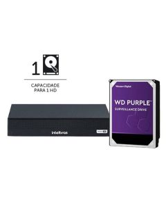 Gravador De Vídeo DVR 4 Canais MHDX 1104-C Com HD 1TB - 4581038 - Intelbras
