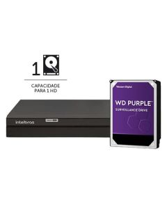 Gravador De Vídeo DVR 4 Canais MHDX 1304 Com HD 1TB - 4581082 - Intelbras