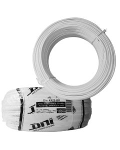 Cabo Para Alarmes 2 Pares Flex&iacute;vel Com 100 Metros Branco - 4X22 - Dni
