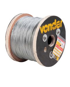 Cabo De Aço Alma De Fibra Galvanizado 1/16 6X7 500 Metros - Vonder