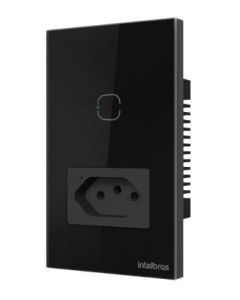 Tomada Simples 10a Smart Wi-Fi ETS 2001 Preto - 4850067 - Intelbras