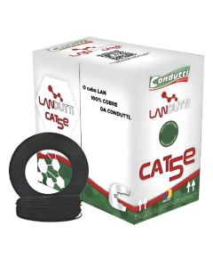 Cabo Landutti Cat5e 4P 24Awg Cmx Preto 305 Metros - Condutti