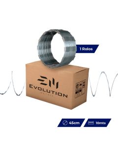 Concertina Ouriço Simples 45 cm para 10 metros - Evolution Metais