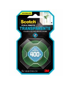 Fita Dupla Face 12mm X 2 Metros Fixa Forte Transparente HB004419873 - 3M