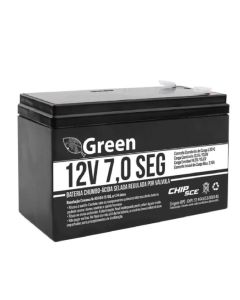 Bateria Selada 12V 7A Seg para Alarme - Green