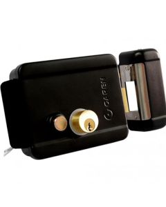 Fechadura 12V Preta Reversivel Com Botão GA042 - GAREN