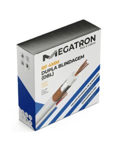 Cabo Coaxial 4mm Rf Blindado 2X26Awg 100 Metros Branco 51615 - Megatron