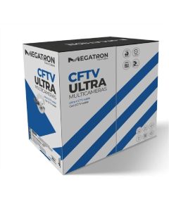 Cabo CFTV 4 Pares 300 Metros Preto 2790 - Megatron