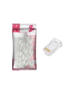 Conector RJ45 8X8 Cat6 Pacote Com 10 Unidades - Santana