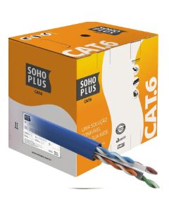 Cabo Lan Cat6 U/Utp Cmx 4P 24Awg Azul 305 Metros Sohoplus 23400174 - Furukawa