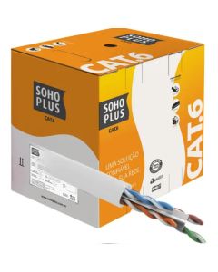 Cabo Lan Cat6 U/Utp Cmx 4P 24Awgx Branco 305 Metros Sohoplus - 23400199 - Furukawa
