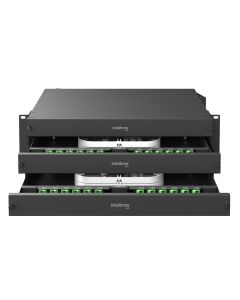 Distribuidor Interno Óptico com bandeja deslizante SC/APC DIO 72FO D 3U - 4780193 - Intelbras