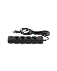Protetor Eletronico 4 Tomadas E 2 Usb EPE 204 USB + Preta - 4824207 - Intelbras