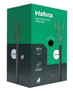 Cabo Preto Impact Lan UTP CAT5E 4P 305 Metros CMX IL5CPR  - 4830135 - Intelbras