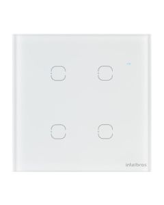 Interruptor Eletrico Smart Wi-Fi Touchs Ews 1004 Branco - 4850029 - Intelbras