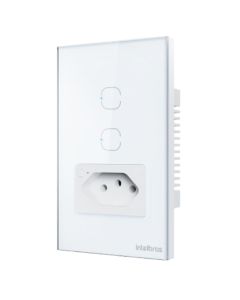 Tomada Simples 10A Smart Wi-Fi Ets 2002 Branco - 4850068 - Intelbras