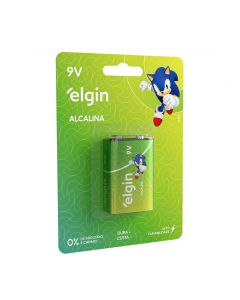 Bateria 9V Alcalina - Elgin