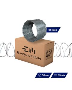 Concertina Dupla Clipada 30 cm com 5 metros - Evolution Metais